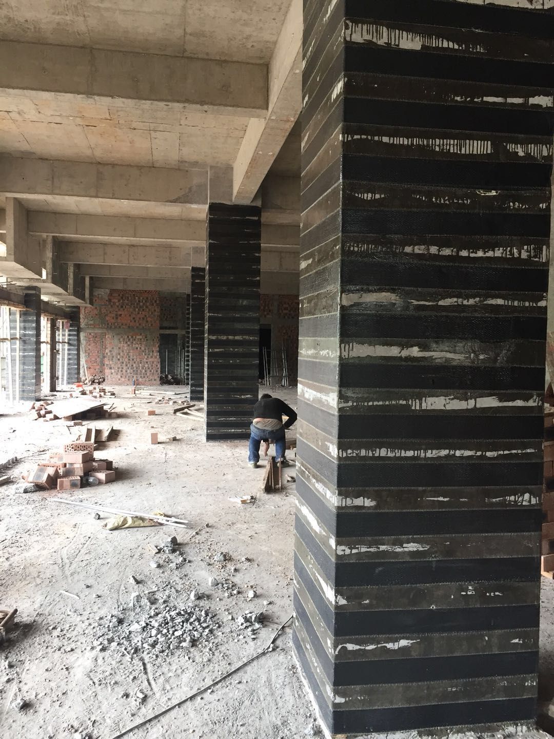 广州碳纤维加固混凝土柱施工